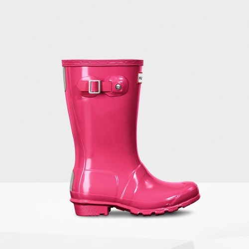 Hunter Original Gloss Rain Boots For Kids - NZ B2397